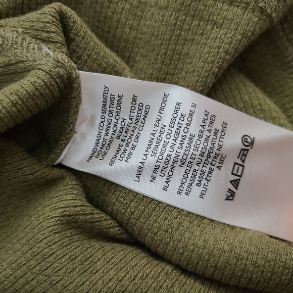 Free People Mikah Notch Neck Top Green - Picture 7 of 10